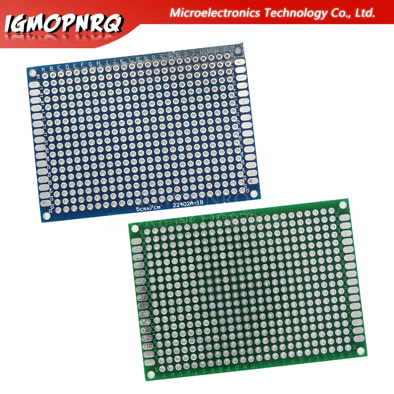 5pcs Double-Sided Protoboard Breadboard Universal PCB Board Green Blue 2*8cm 3*7cm 4*6cm 5*7cm 7*9cm 2.54mm 7*9mm