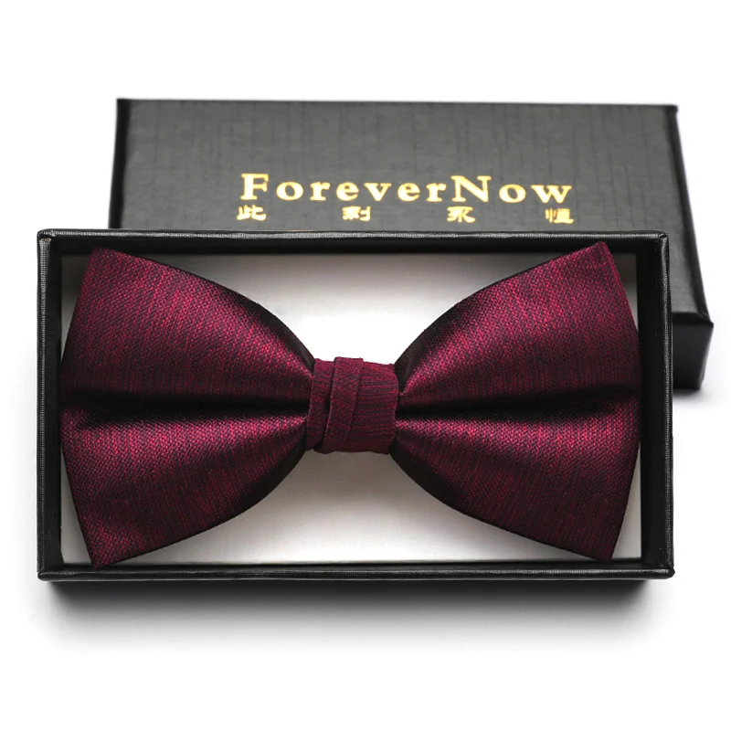 

Groomsman Wine Red Bow Groom Marriage Wedding Host Master of Ceremonies Men's Suit Bow Tie