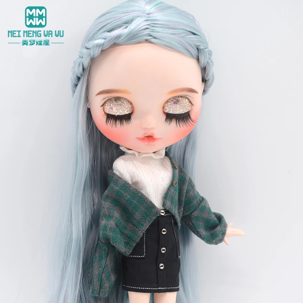 Clothes for doll fits Blyth Azone OB22 OB24 Doll accessories Fashion Jackets, high-necked shirts, miniskirts