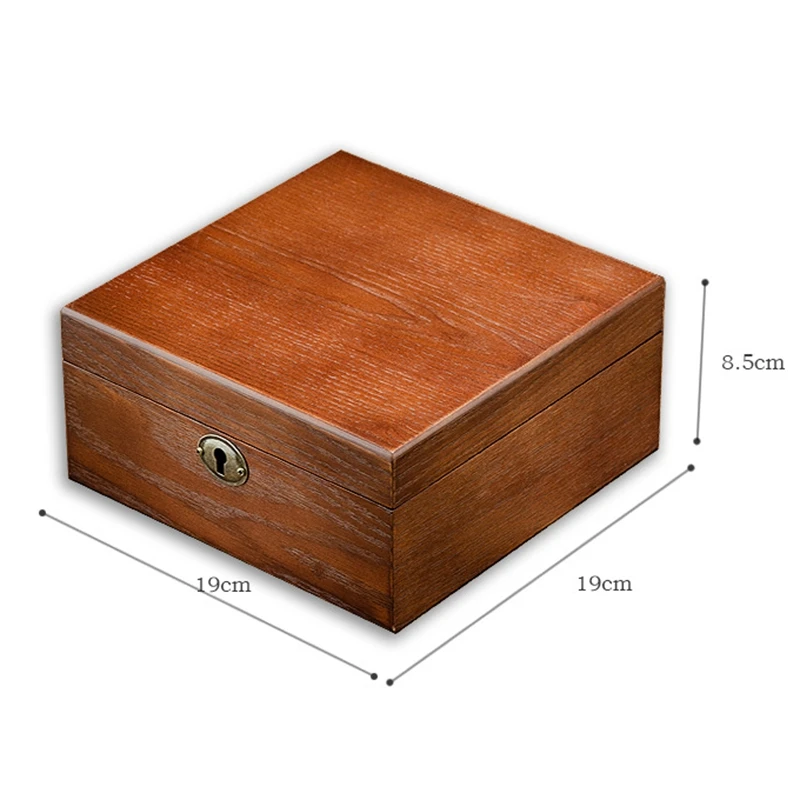 6 Slots Luxury Wooden Watch Box With Lock Storage Boxes Jewelry Bracelet Wrist Watch Display Organizer Collection Case Gift Box