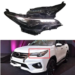 Car led Headlights EXTERIOR FRONT LAMPS Car Headlight LED Bulbs LED Lights fit for toyota Fortuner 2015-2020 Front Lights
