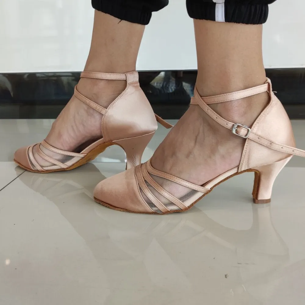 Evkoodance المرأة الجلد مضخة أحذية الرقص 6 سنتيمتر كعب اللاتينية السالسا التانغو أحذية ممارسة قاعة الرقص أحذية حفل زفاف أحذية رقص #3