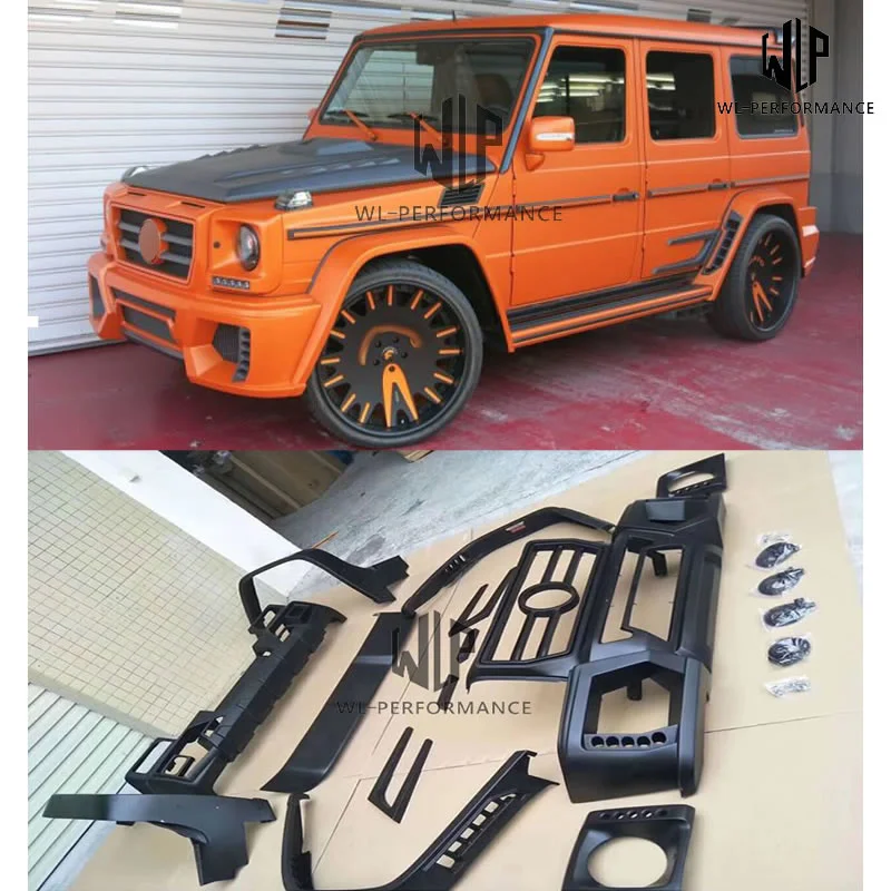 

W463 Frp Unpainted Car Body Kit Front Bumper Rear Bumper Diffuser Round Eyebrows for Mercedes-benz W463 g Class G55 08-14