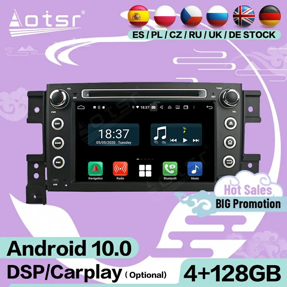 Multimedia Stereo Android 10 For Suzuki Grand Vitara 2005 2006 2007 2008 2009 2010 2011 2012 2013 Audio Radio Receiver Head Unit