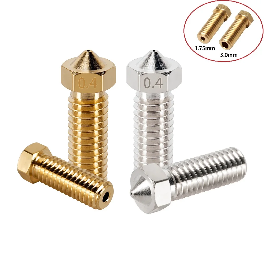 

MEGA 3pcs/lot E3D V5 V6 Volcano Nozzle 0.2 0.3 0.4 0.5 0.6 0.8 1.0 1.2mm M6 Nozzles for 3D Printer V400 SR Vyper Kobra Max