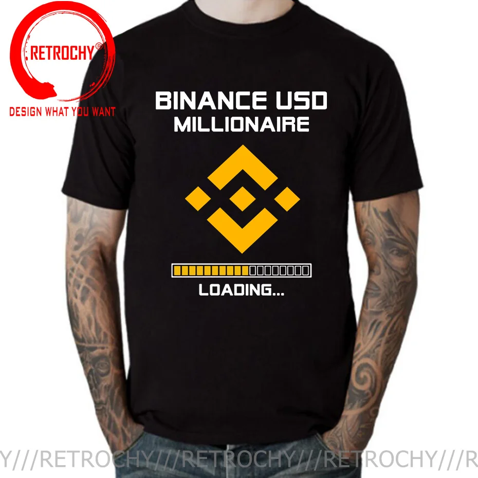 

Funny BINANCE USD BUSD Millionaire Loading Crypto T-Shirt Binance BNB Logo T shirt men Trendy Fashion Binance Coin Top Tee Shirt