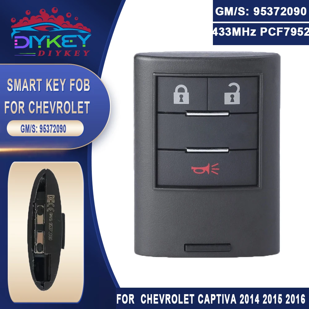 

Смарт-брелок DIYKEY OEM GM/S: 95372090 для Chevrolet Captiva 2014, 2015, 2016, 434 МГц