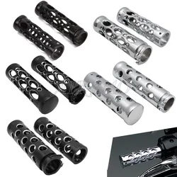 Motorcycle Billet loophole holes 1" 25mm Handlebars Hand Grips For Harley Honda Kawasaki Suzuki Yamaha Chopper Bobber Custom