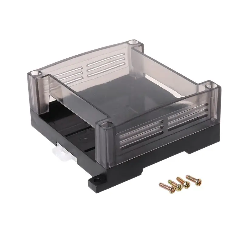1pc Trasparente Caso Box Pannello della Scatola di Controllo Industriale di Plastica Su Guida Din Progetto FAI DA TE Elettronico PCB Borsette