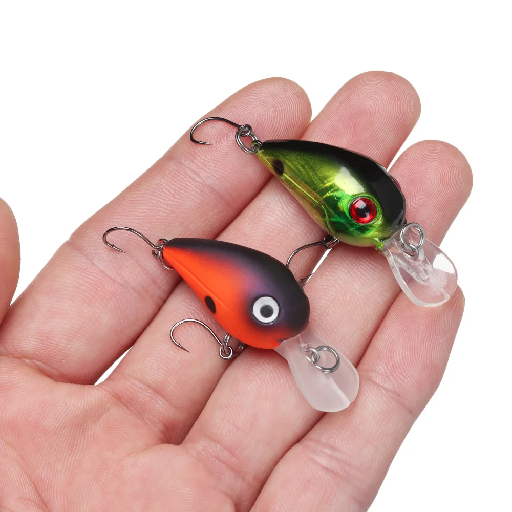 1Pc Plastic Mini Fishing Lure 4.5cm/2.5g Small Swimbait Artificial Bait Hard Floating Wobbler For Fish Bass Fishing Tackle