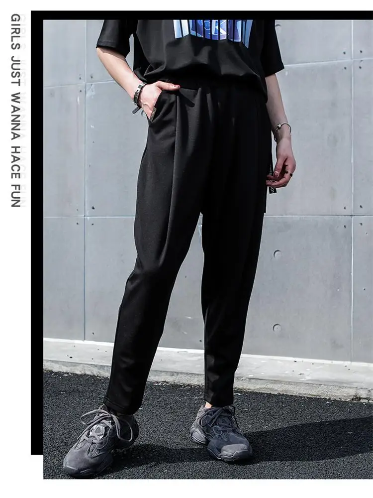 

Women's Casual Pants Pencil Pants Sweatpants Spring And Autumn New Dark Elastic Waist Youth Fashion Trend Large Size Pants