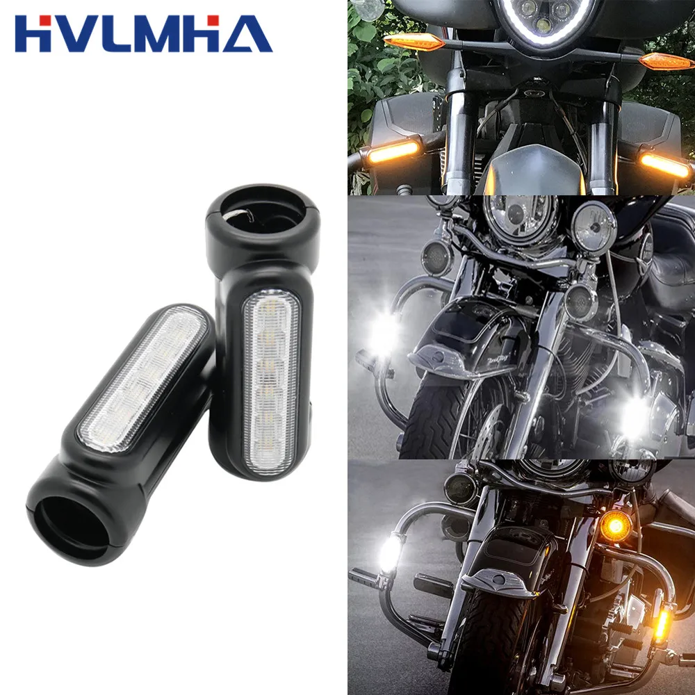 Motorcycle Highway Bar Switchback Driving Light White Amber LED Crash Bars for BMW for Motorcycle Touring Bikes