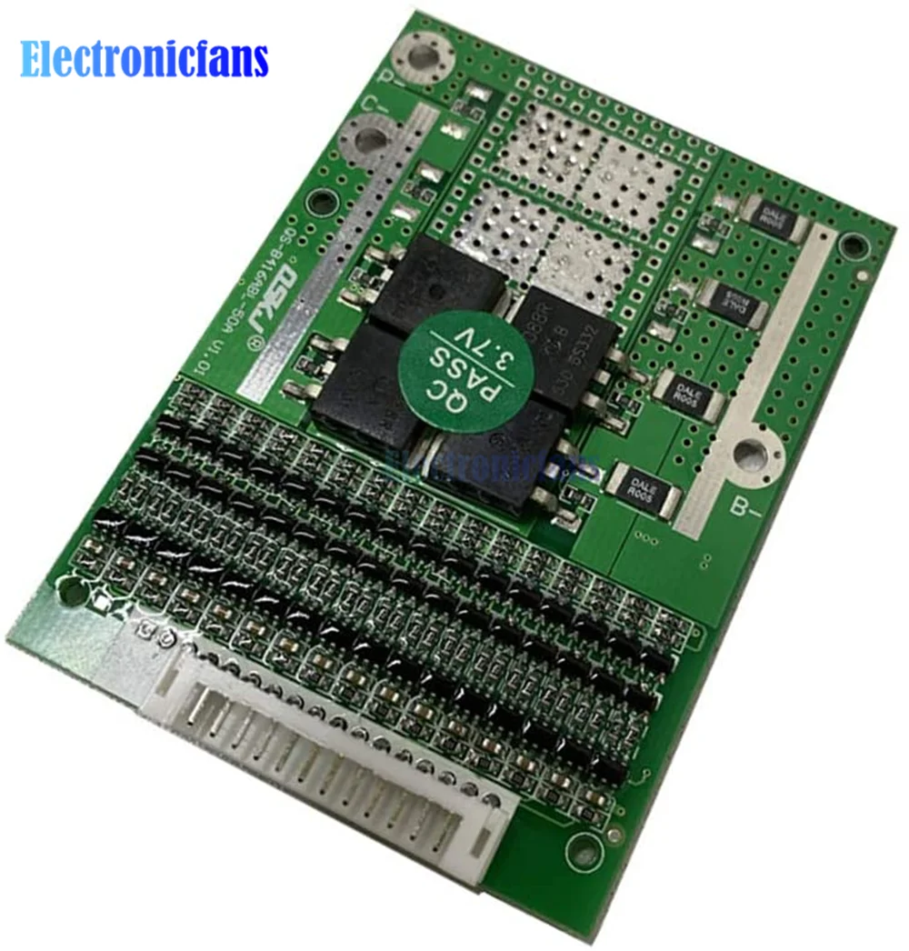 Universal 6S 7S 8S 9S 10S 11S 12S 13S Adjustable BMS Iron Phosphate Lithium Li-ion 18650 Battery Protection Board 25A