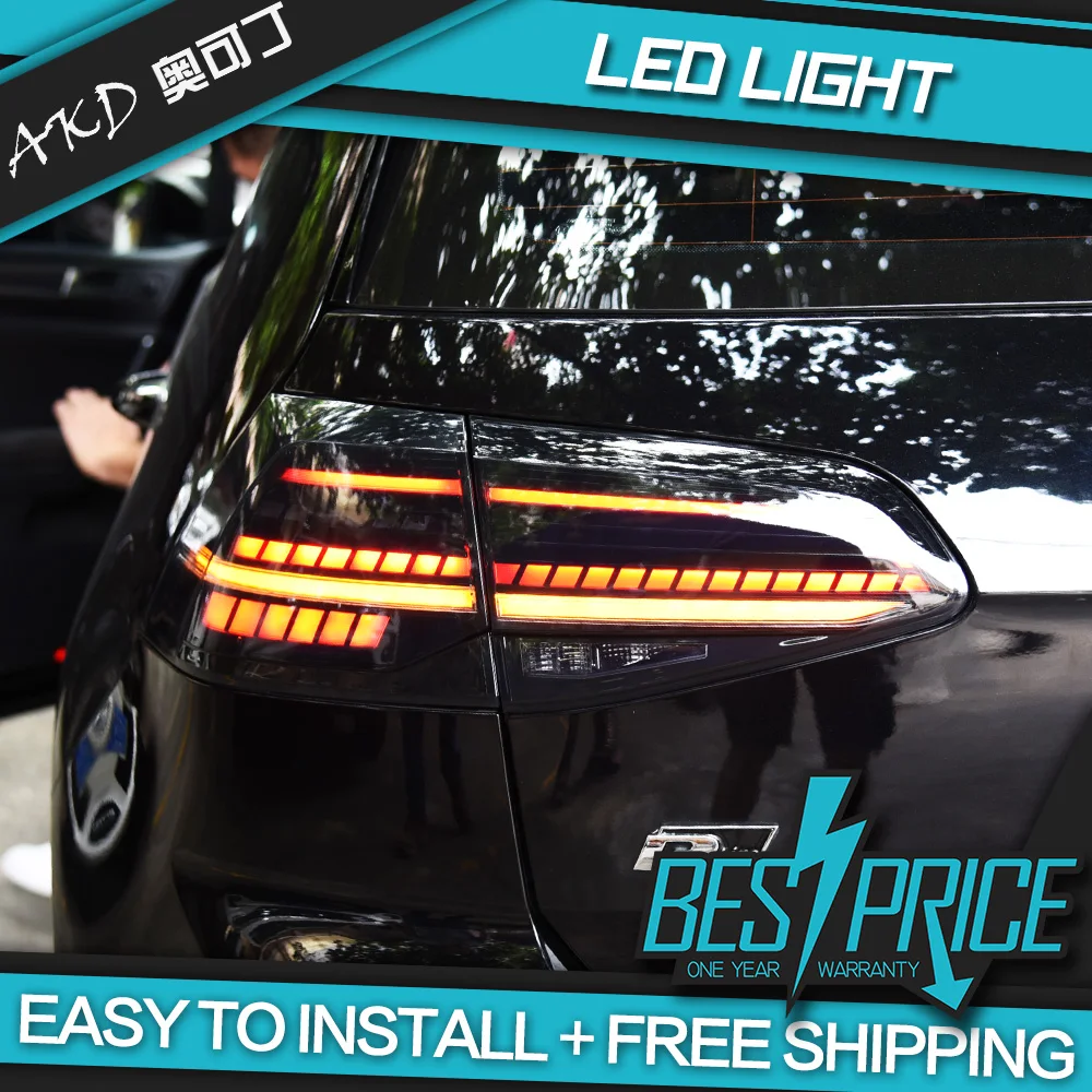 

AKD tuning cars Tail lights For Golf 7 Golf MK7 Golf 7.5 Taillights LED DRL Running lights Fog lights angel eyes Rear parking