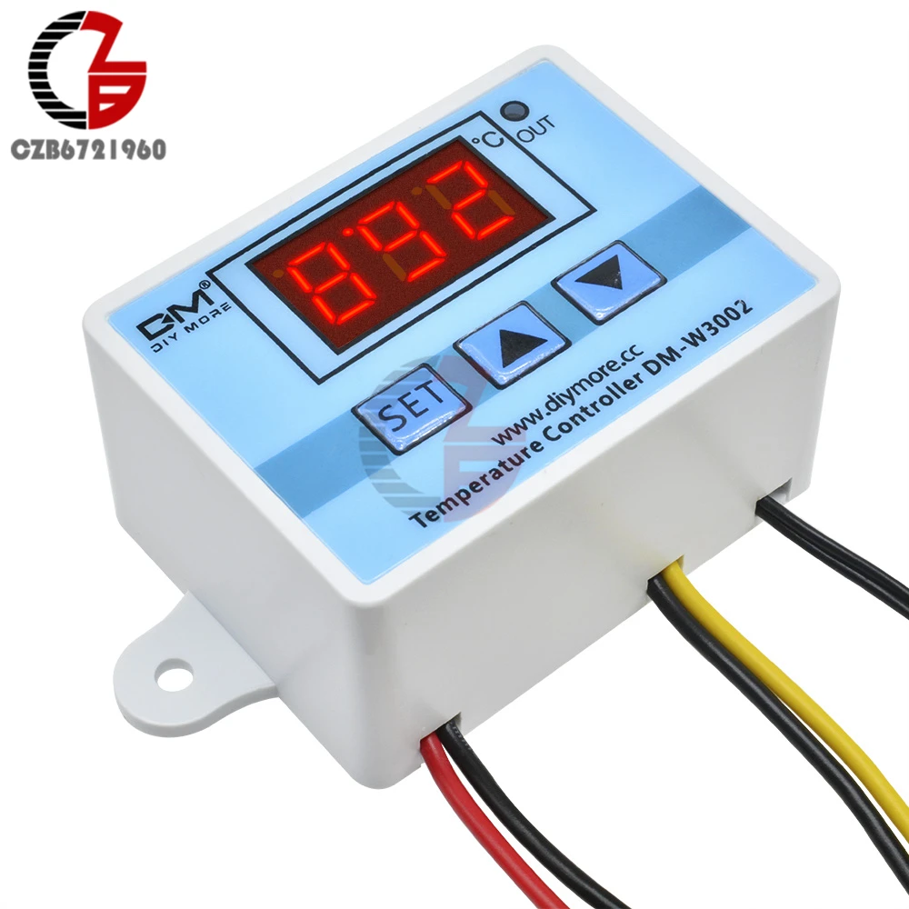 W3001 W3002 12V 24V 110V 220V LED Digital Temperature Controller Thermostat Thermometer Incubator Fridge Heating Cooling Heater