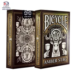 Bicycle Amber Stag Club 808 Deck Bicycle Playing Cards Poker Size USPCC Limited Edition Deck New Sealed Magic Props Magia Tricks