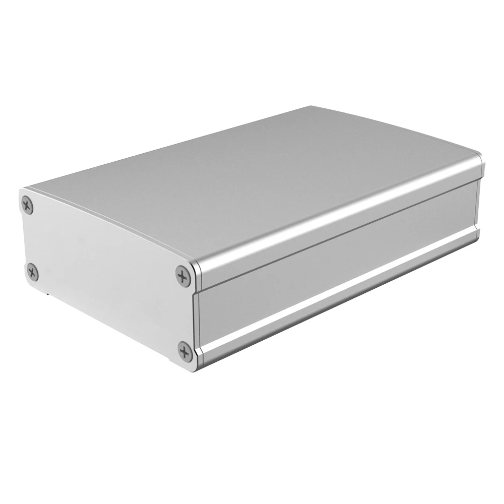 

Enclosure Box Aluminum DIY Housing Wire Box Battery Aluminum Silver Case J12 66.2*27.5mm