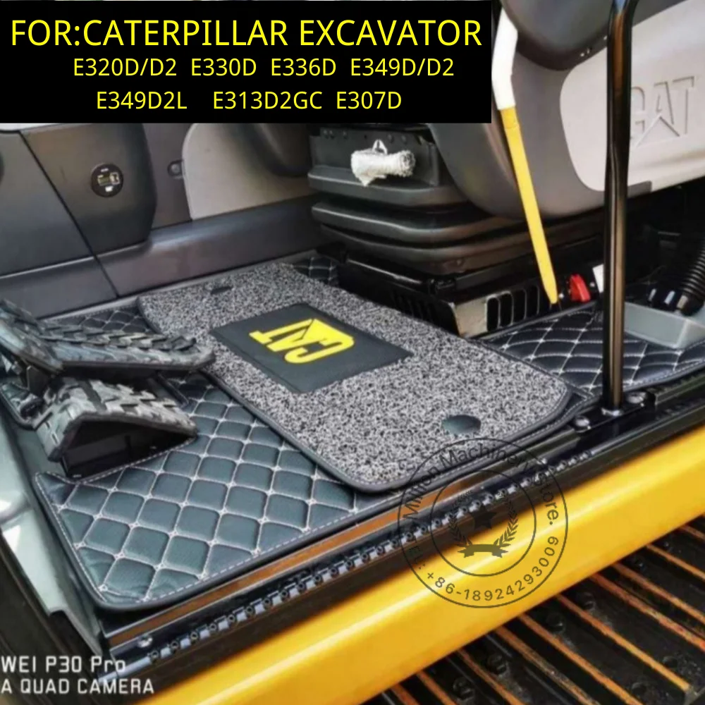 

For CATERPILLAR CAT E320D/D2 E330D E336D Special Floor Rubber Anti-skid Excavator Cab Floor Mat Carpet Protect Clean Decorations