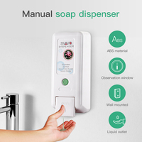 SVAVO Distributeur mural de shampoing Regina de 400ml, presse manuelle, bouteille de désinfectant sans contact for shopping mall