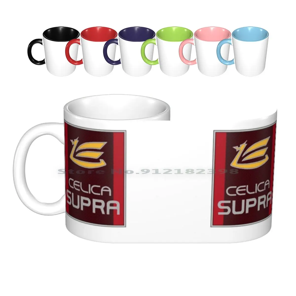 Celica Badge Ceramic Mugs Coffee Cups Milk Tea Mug Celica Ma60 Ma61 Vintage Japanese Classic Car Automotive Hobby Shop Garage