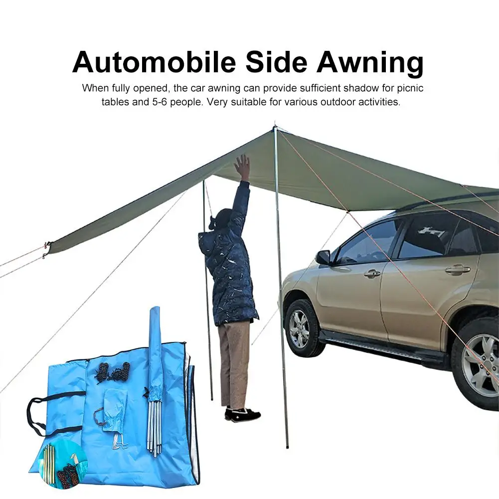 5-8 Persons Outdoor Camping Tent Folding Car ShelterAnti-UV Garden Fishing Waterproof Car Awning Tent Picnic Sun Shelter