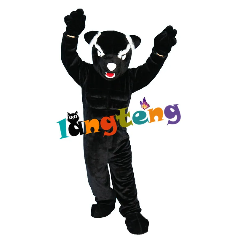 

834 Black Leopard Panther Mascot Costumes Cosplay Cartoon Fancy Dress Character Holiday