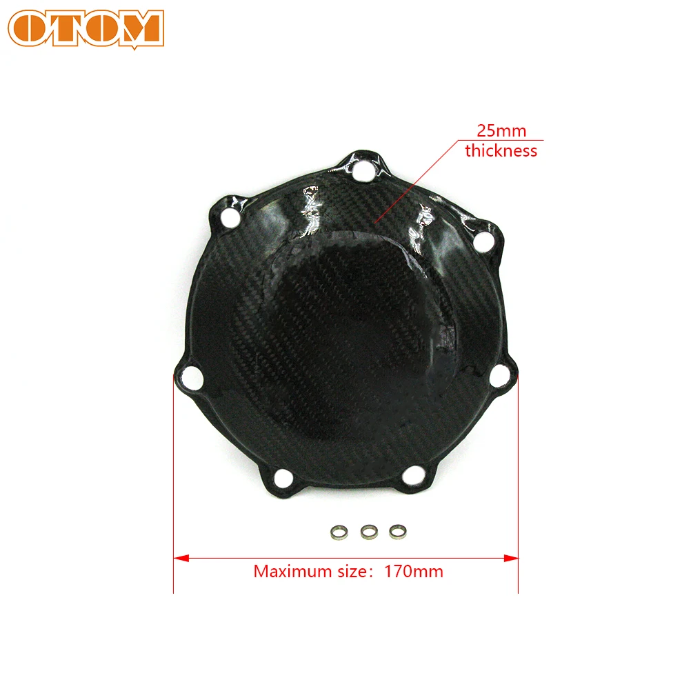 OTOM Motorcycle Clutch Cover-CC09/Ignition Cover-CI09 Carbon Fiber Protection Cover For YAMAMA YZ250F Motocross Accessory Parts