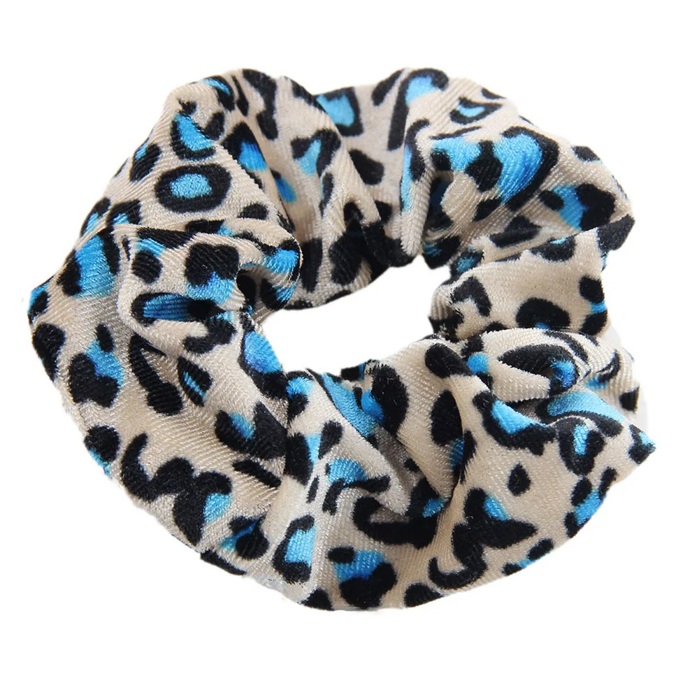 hot Sale 1pc Floral Printed Leopard Creative fashion lady hair ring Scrunchie Elastic Hair Band Hair Ties Rope Hair Accessories