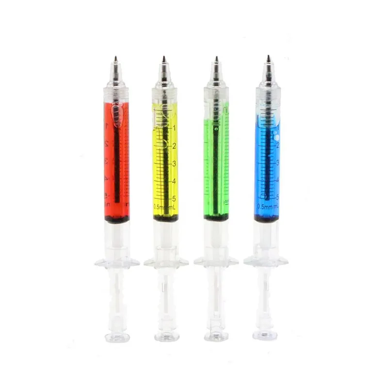 1/4pcs Doctor Nurse Gift Liquid Syringe Injection Needle Ballpoint Pen Creative Stationery Office School Supplies Color Random