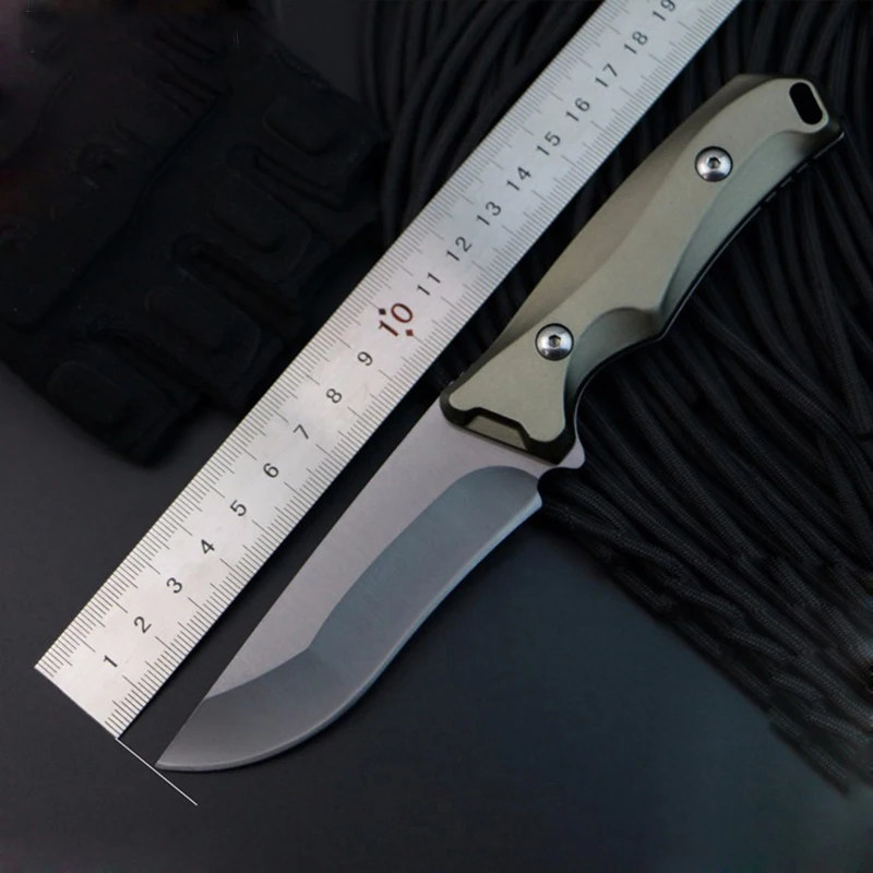 

Fixed Blade Tactical Knife Free shipping Full Tang Hunting Knife Aluminum Handle Outdoor tool knife
