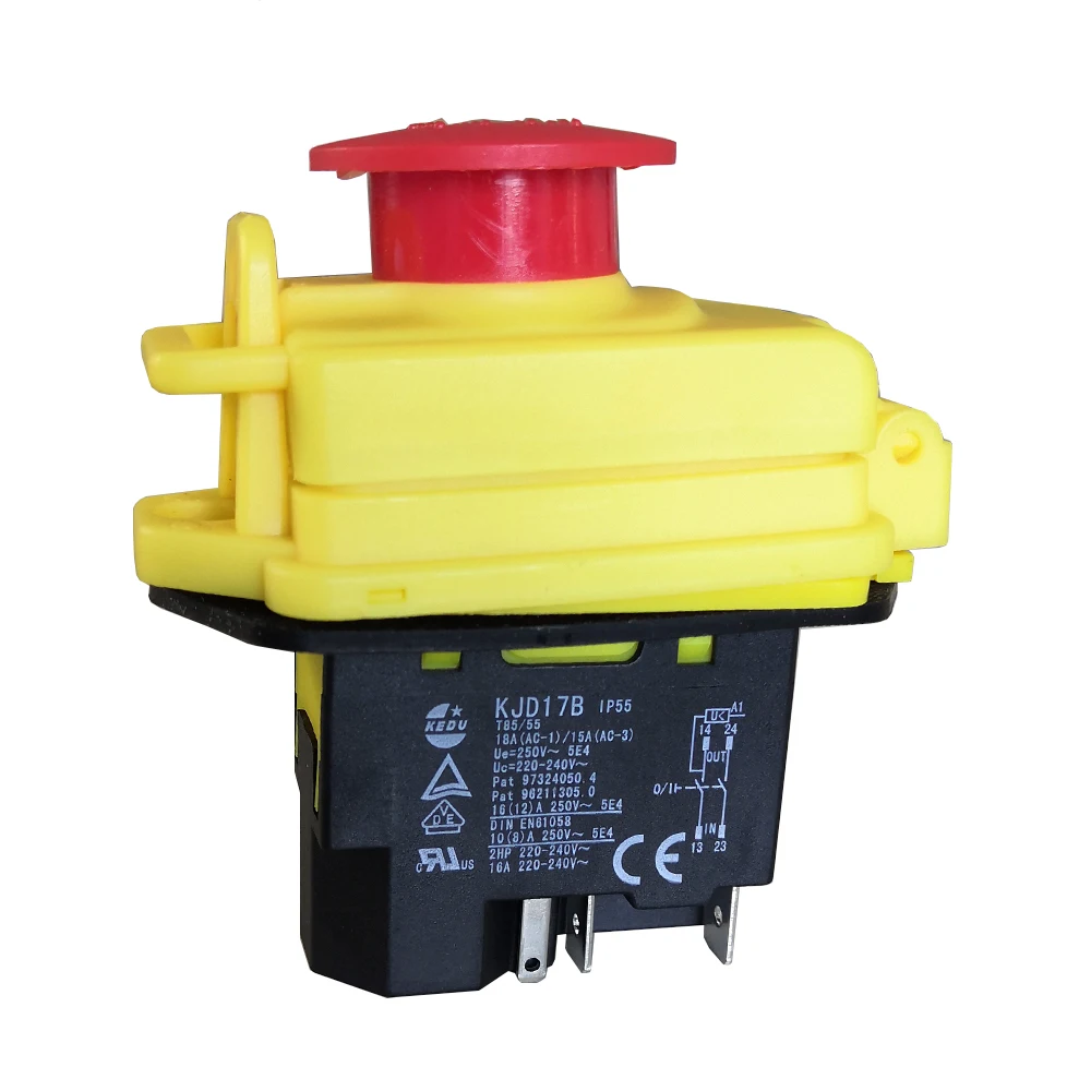 Wasserdichte elektro magnetische Schalter kedu 220v kjd17b Not-Aus-Drucksc halter 16a