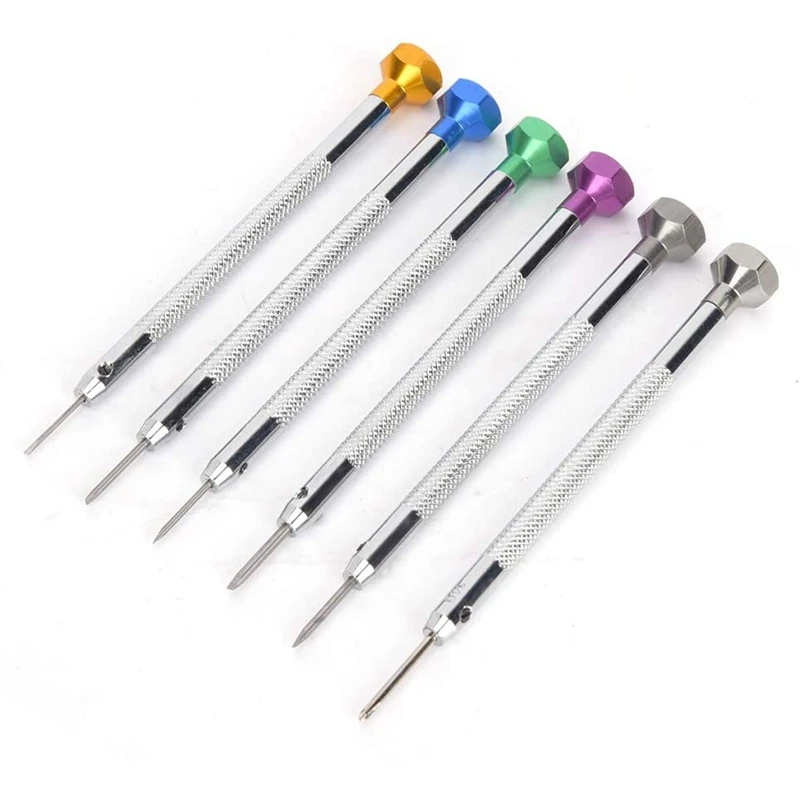 6Pcs Screwdriver Set Portable Watches Removal Repair Tools Kit for Watchmakers Repairing Jewelry Cameras