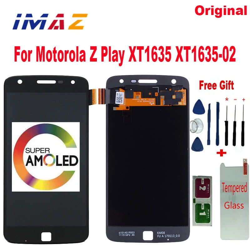 IMAZ 5.5 "AMOLED Màn Hình Dành Cho Motorola Z Chơi Màn Hình Hiển Thị LCD Moto Z Play XT1635 XT1635-02 Màn Hình LCD Màn Hình Hiển Thị Màn Hình LCD Cảm Ứng màn Hình Bảng Điều Khiển Các Bộ Phận