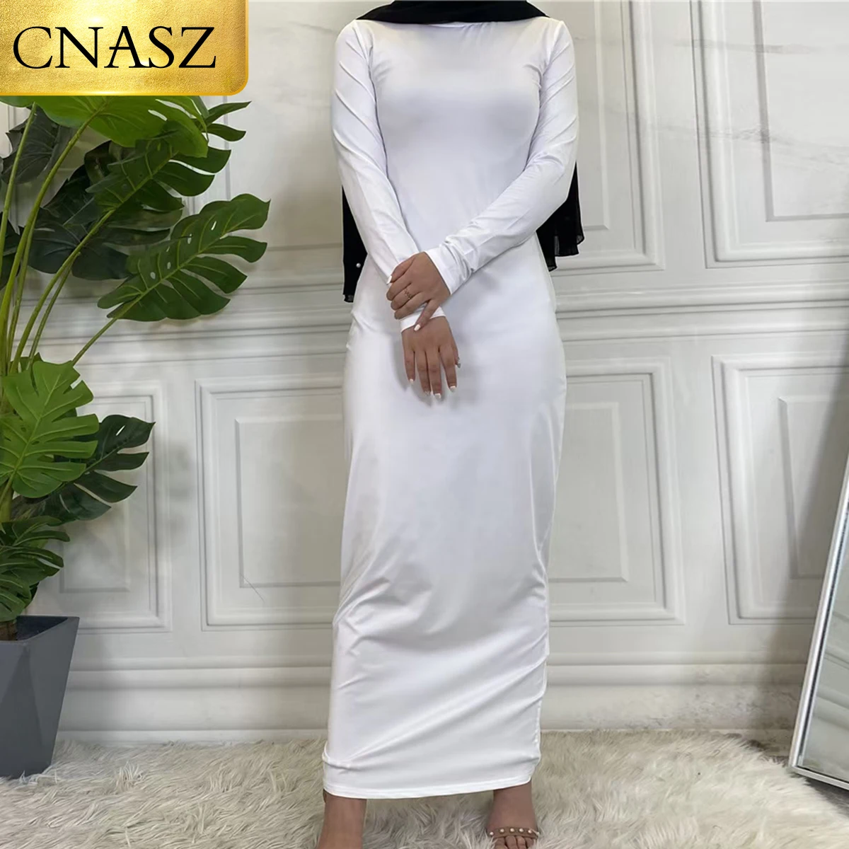 Summer Skirt For Ladies New Inner Dress Muslim Casual Dress For Women  Clothing Islamic Abaya Long Sleeve Maxi Slim Inner Dress - AliExpress  200000345