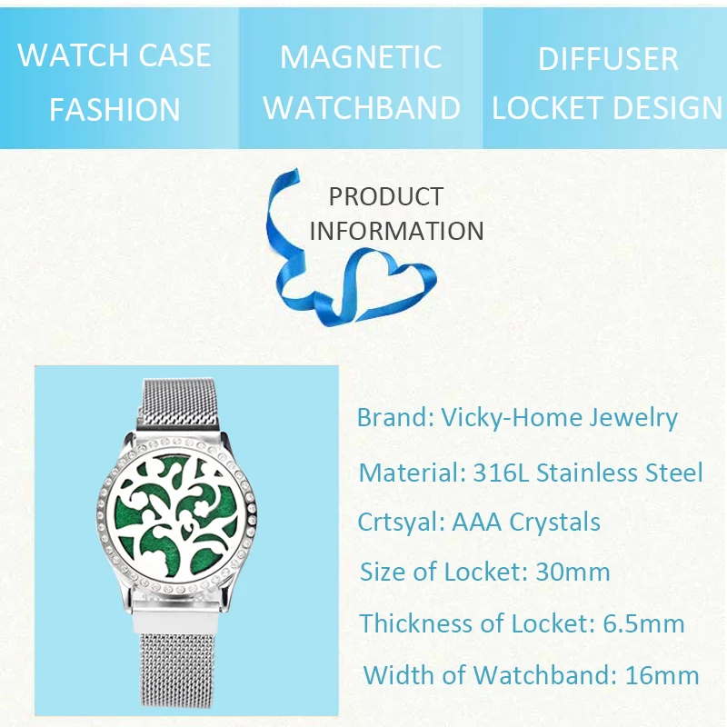 New Perfume Magnet Locket Bracelet Stainless Steel Ladestone Men Woman Bangle Essential Oil Aroma Diffuser Locket Bracelet