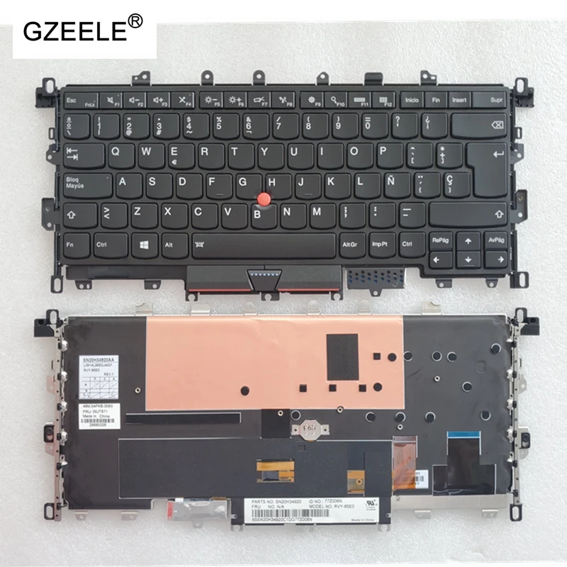 

SP laptop keyboard for LENOVO for Thinkpad Yoga X1 1st Gen 2016 Backlit SN20K74755 KB hot sale Spanish 01AV186 00PA707