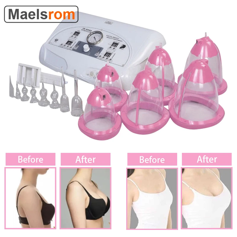 

Pink Portable Digital Breast Enlargement Equipment Vacuum Vibration Chest Enlarge Breast & Buttock, Lift Breast, Modify Nipple