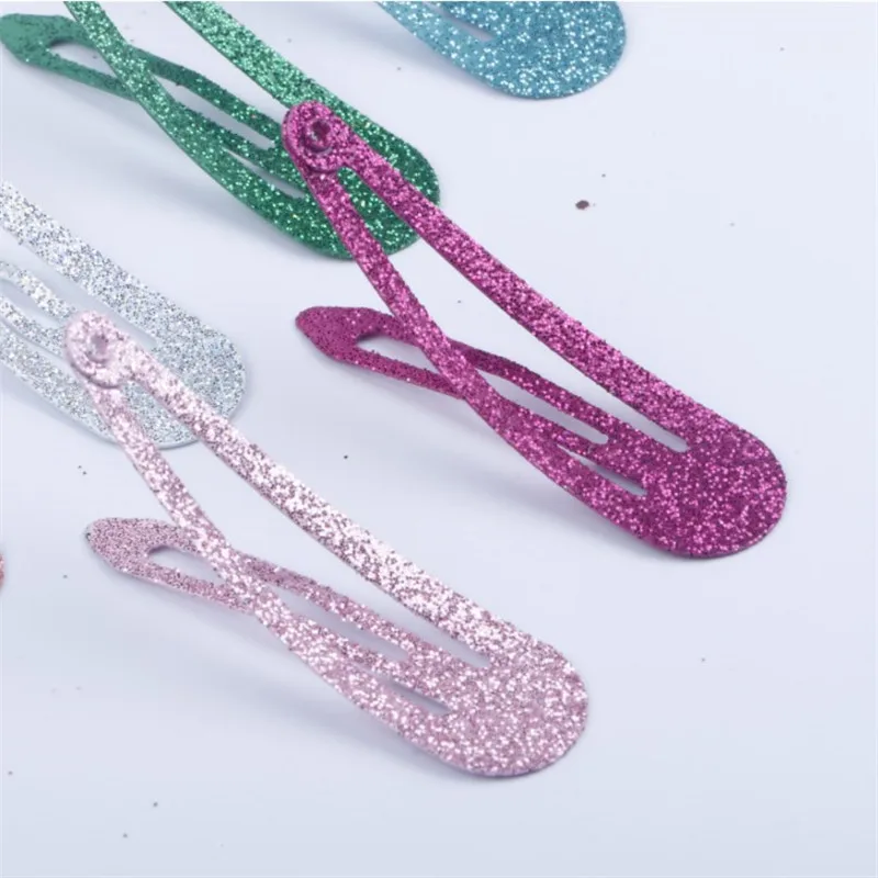 20Pcs/Lot Hair Accessories Candy Color Dripping Glitter Powder Hair Clip Princess Barrette Hairclip Headdress Hairpins for Girls