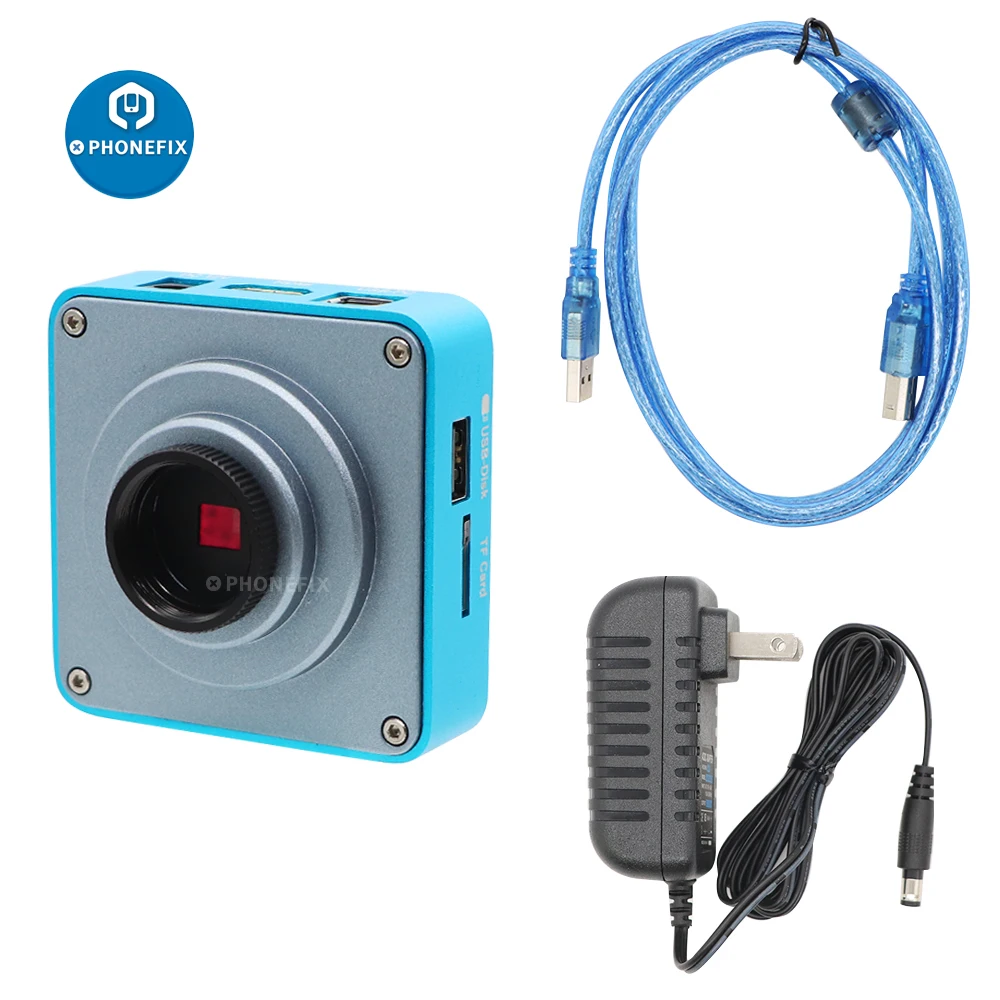 Microscópio Industrial Digital Full hd 30fps 2k 2mp Hdmi Usb Eletrônico para Reparo de Solda Chip ic Cpu Telefone