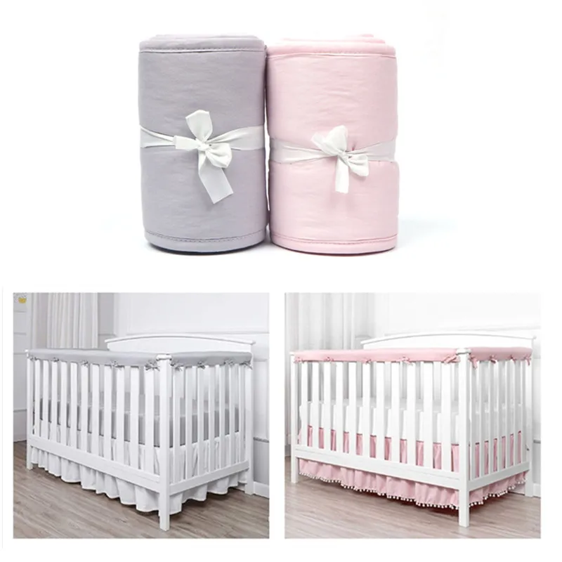 

3 Pcs/Set Baby Crib Rail Cover Newborn Cot Bed Bumper Breathable Protector Padded Infants Safe Teething Guard Wrap