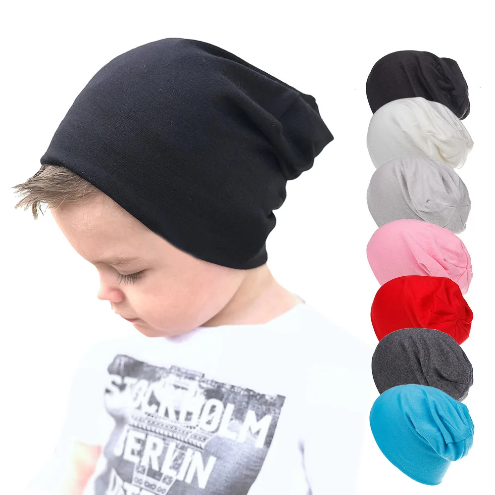 European and American cotton all-match hoods loose hats children's casual boys and girls autumn and winter hats