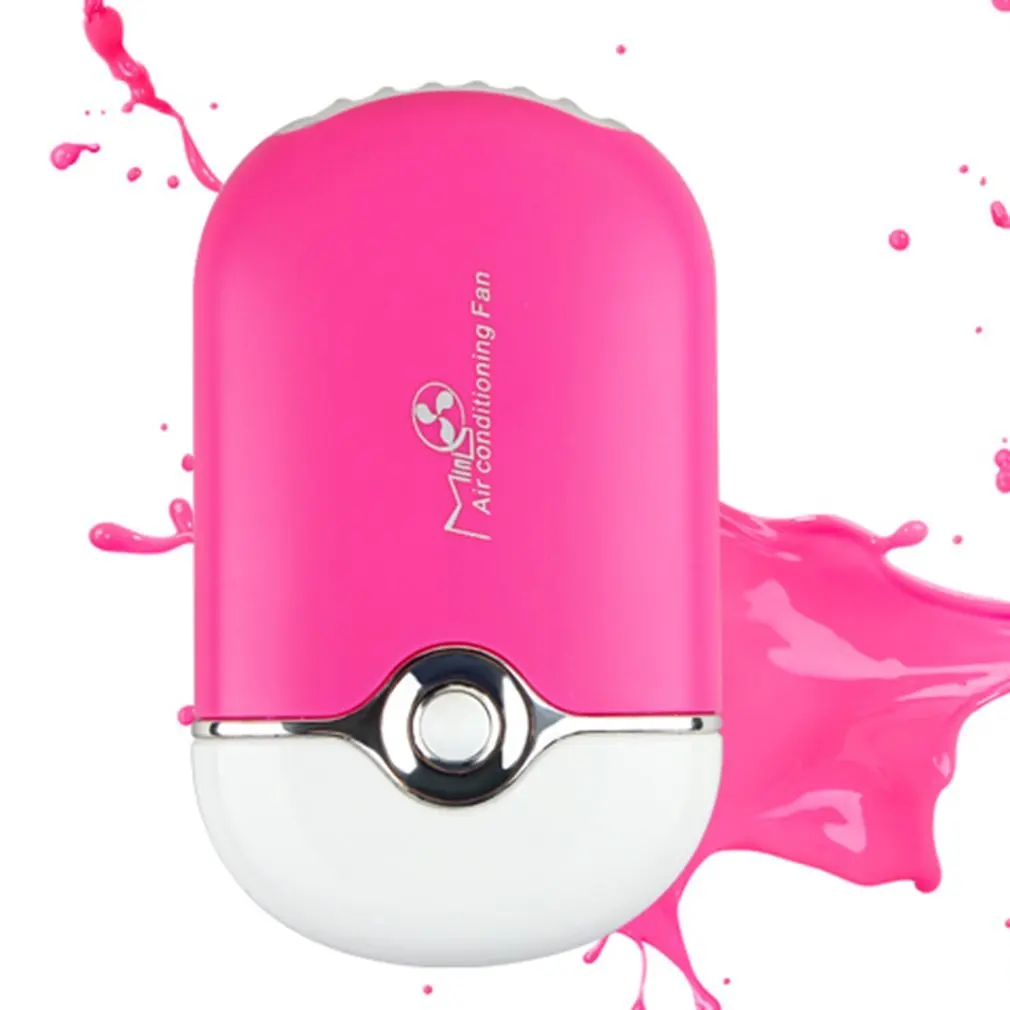 USB 충전식 미니 휴대용 핸드헬드 데스크 에어컨, 400mAh 리튬 배터리 가습 쿨러