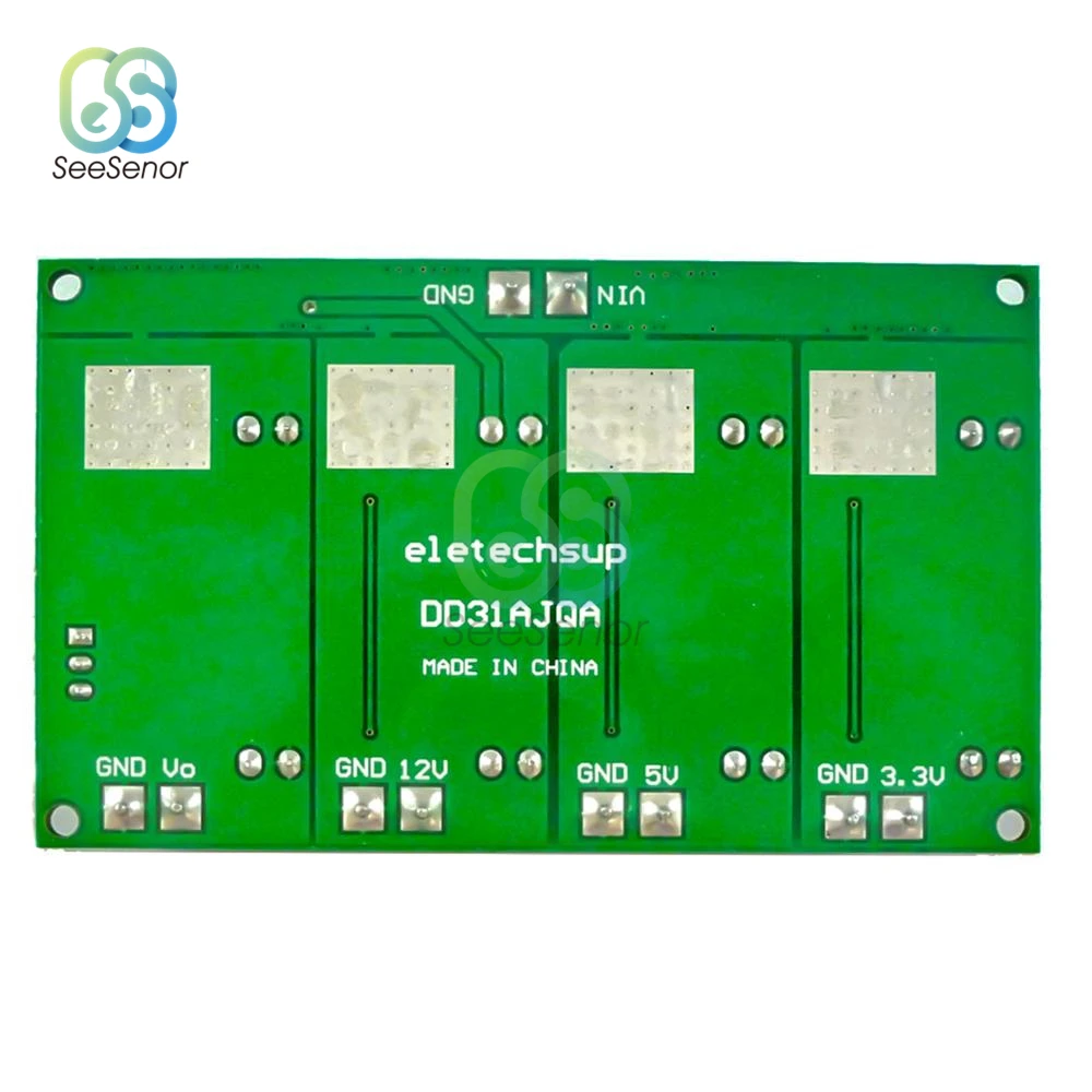 3A 4 Channels Multiple Switching Power Supply Module 3.3V 5V 12V Adjustable Output DC DC Step-Down Buck Converter Board