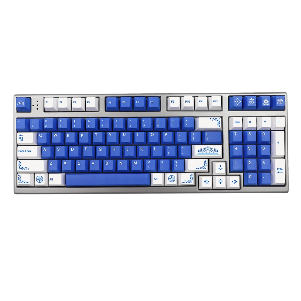 GMK-KEY Lazurite Keycap PBT Dye Subbed Cherry Profile Keycaps 1.75U 2U Shift untuk GK61 Sk61 64 84 TKL87 98 108 MX Switch Key Cap