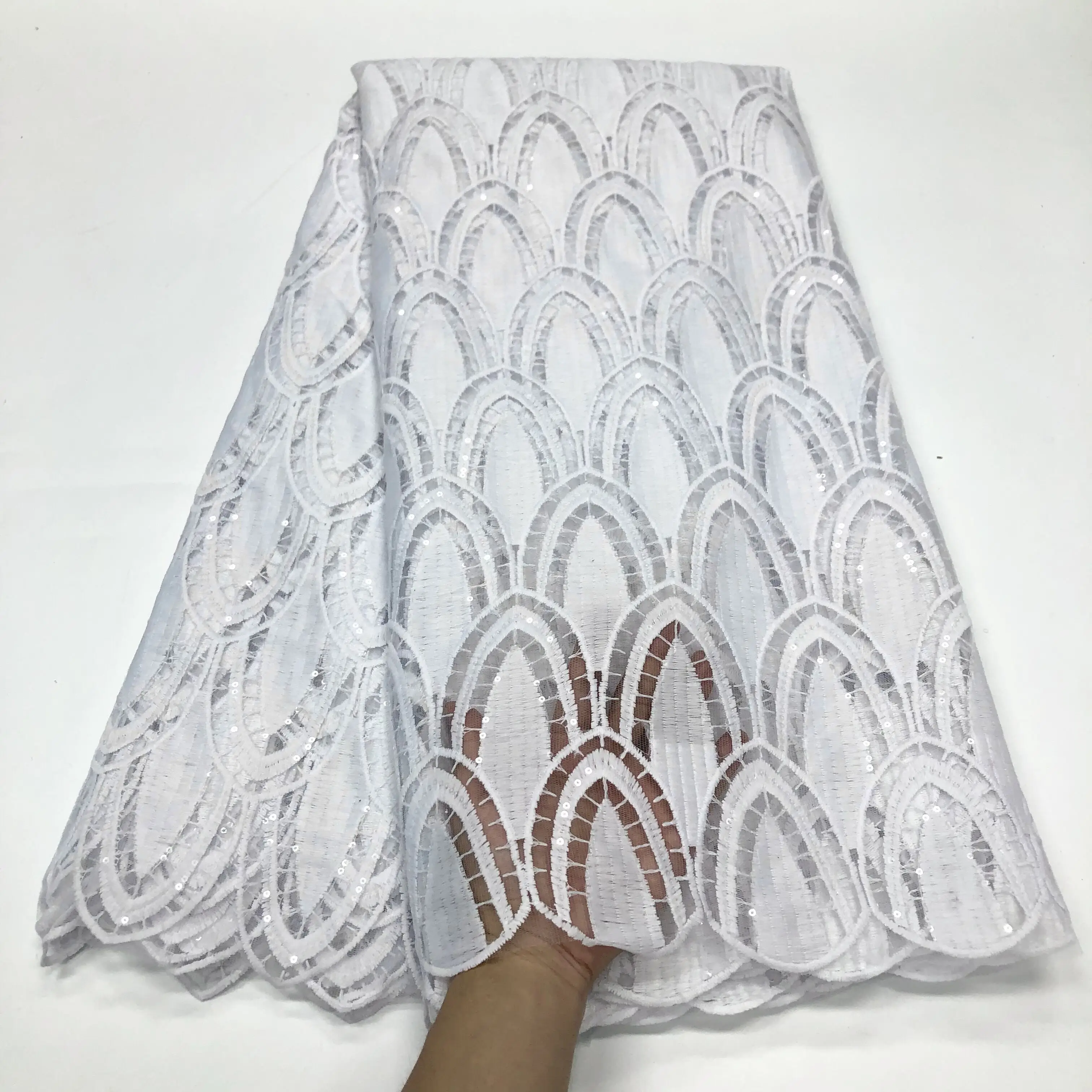 African Cord Lace Fabric for Wedding, High Quality