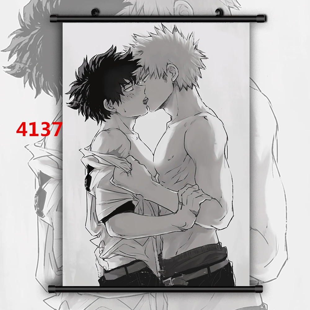 Canvas Painting Boku No Hero Academia Yaoi Bakugou Katsuki Midoriya Izuku Todoroki Shoto Japanese Anime Room Decor