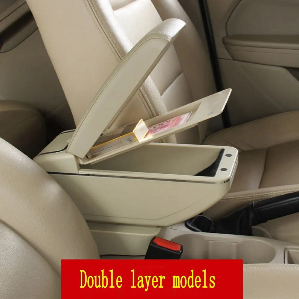 Arm Rest For Citroen C-Elysee Elysee Peugeot 301 Armrest Box Center Console Central Store Content Storage with Cup Holder USB