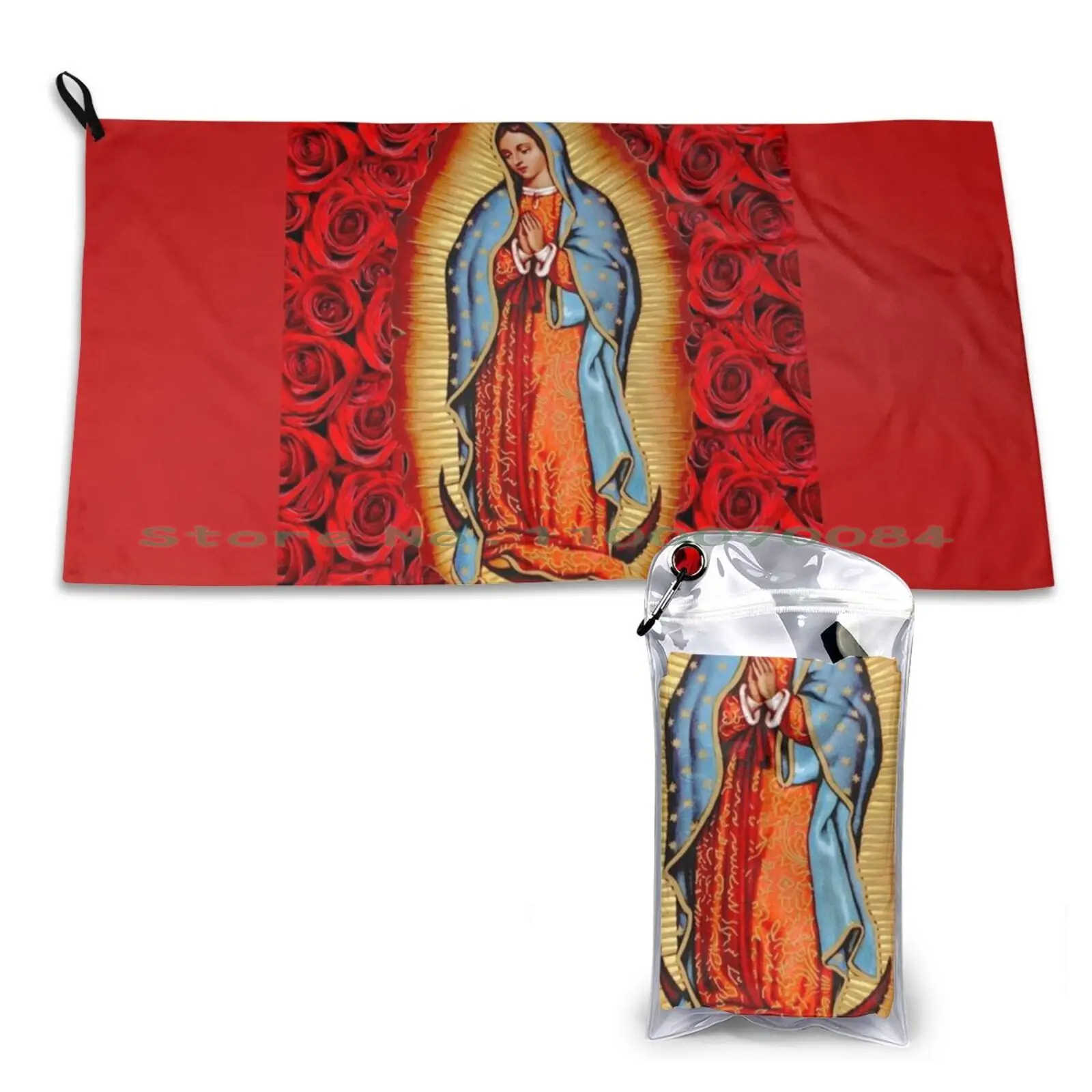 Virgen De Guadalupe Quick Dry Towel Gym Sports Bath Portable Love Medicine Nurse Illness Health Pill Heart Syringe Plaster Soft