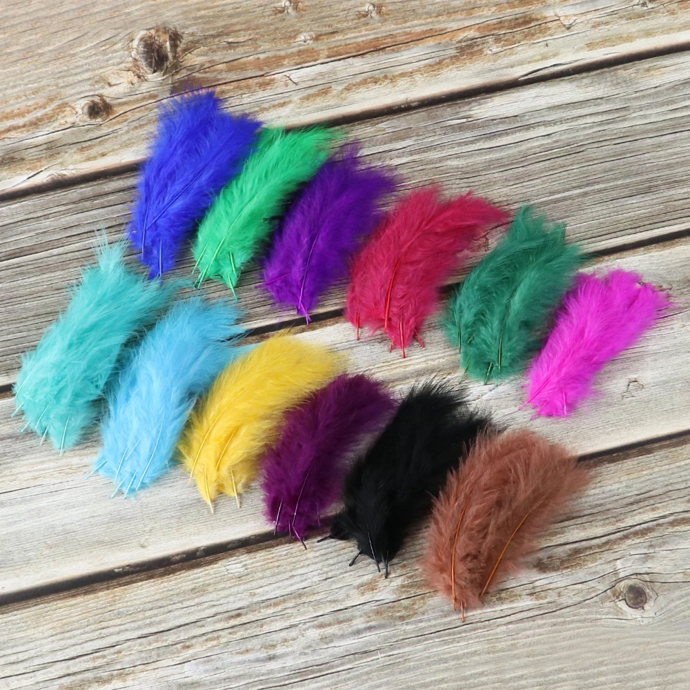 Wholesale 4-6 Inches 10-15cm Turkey Marabou Feather Fluffy Plume Wedding Dress DIY Jewelry Decororation Accessories Feathers