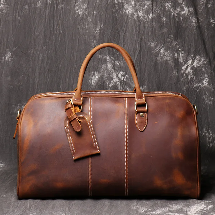 

Men's Genuine Leather Handbags Female Shoulder Messenger Bag Large Capacity Duffle Bag